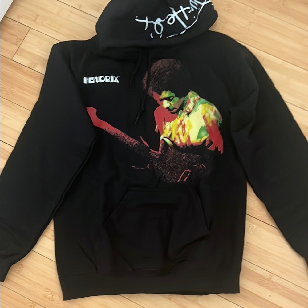 Red and Black Artistic Pullover Sweatshirt